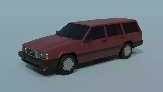 Volvo 740 Wagon  Low-poly 3D model