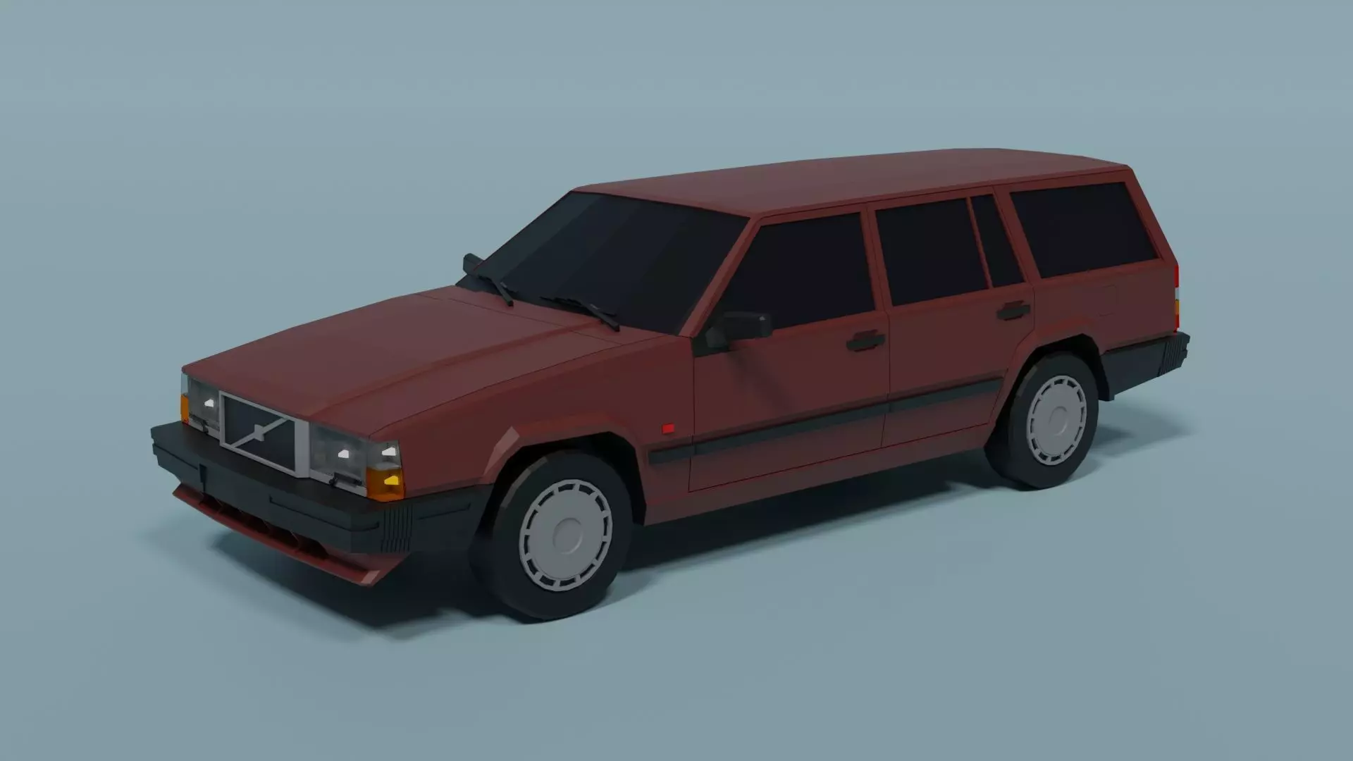 Volvo 740 Wagon  Low-poly 3D model_0