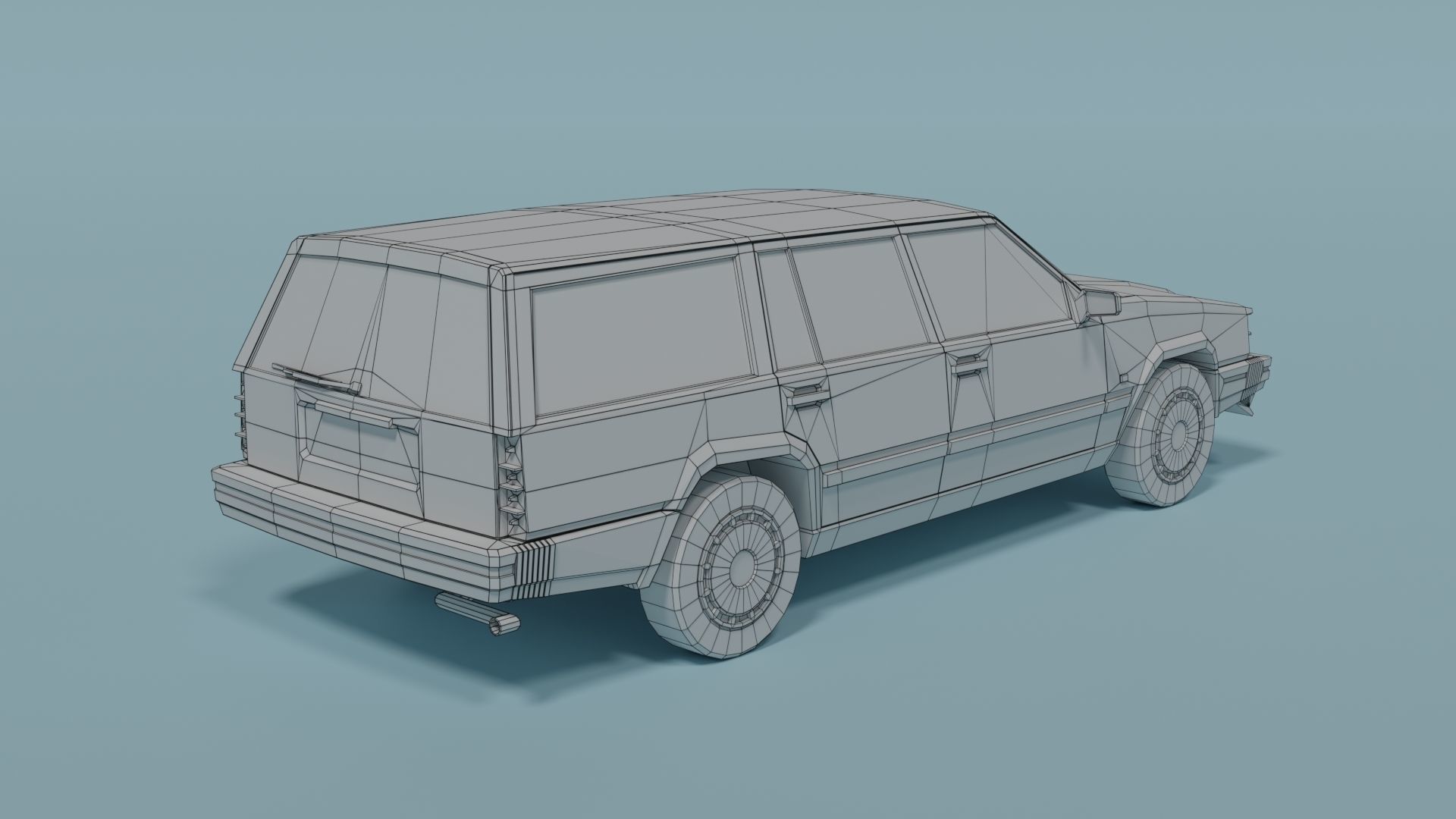 Volvo 740 Wagon  Low-poly 3D model_3