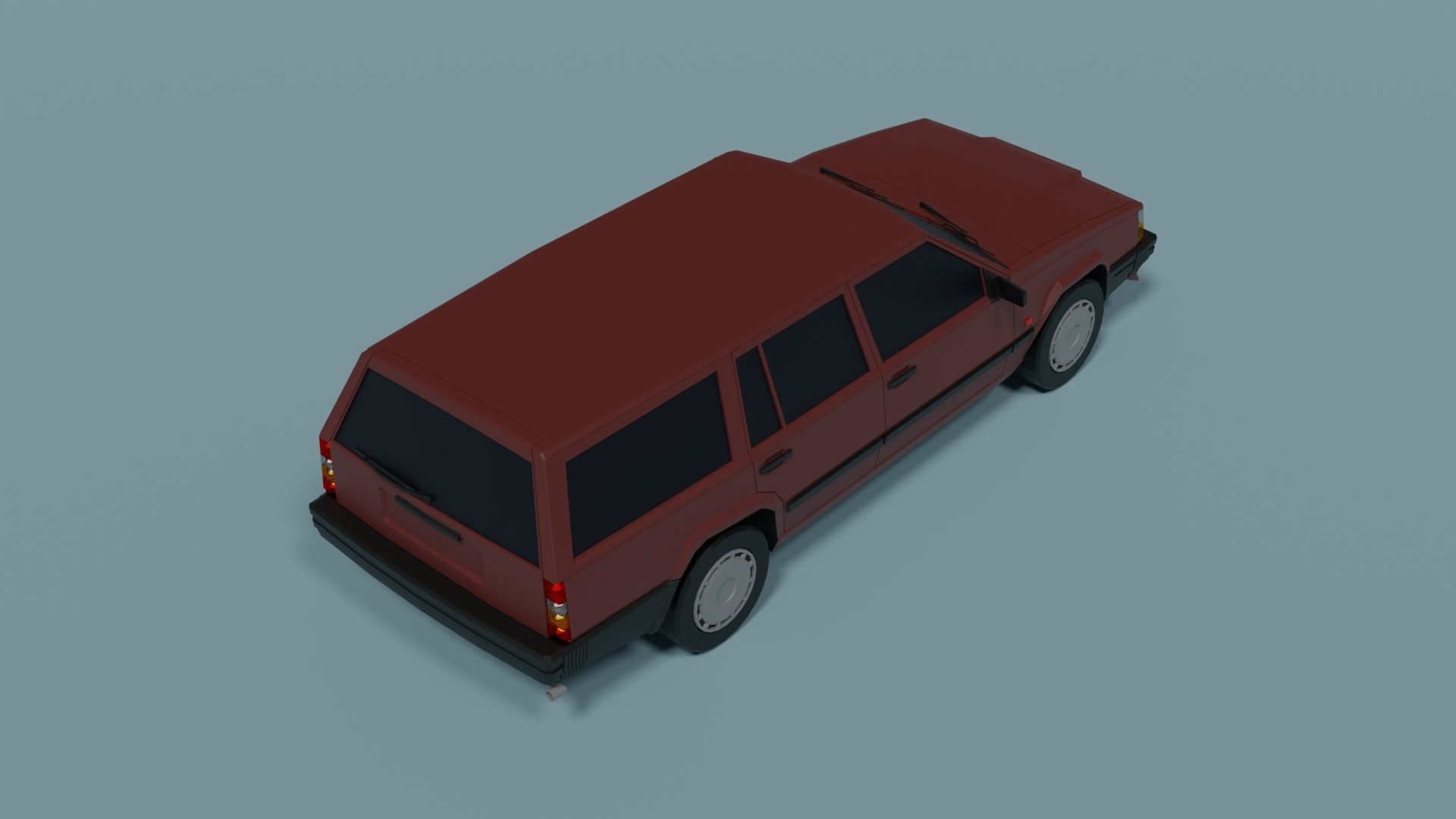 Volvo 740 Wagon  Low-poly 3D model_5