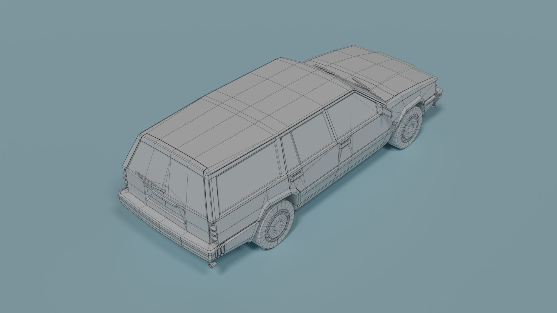 Volvo 740 Wagon  Low-poly 3D model_7