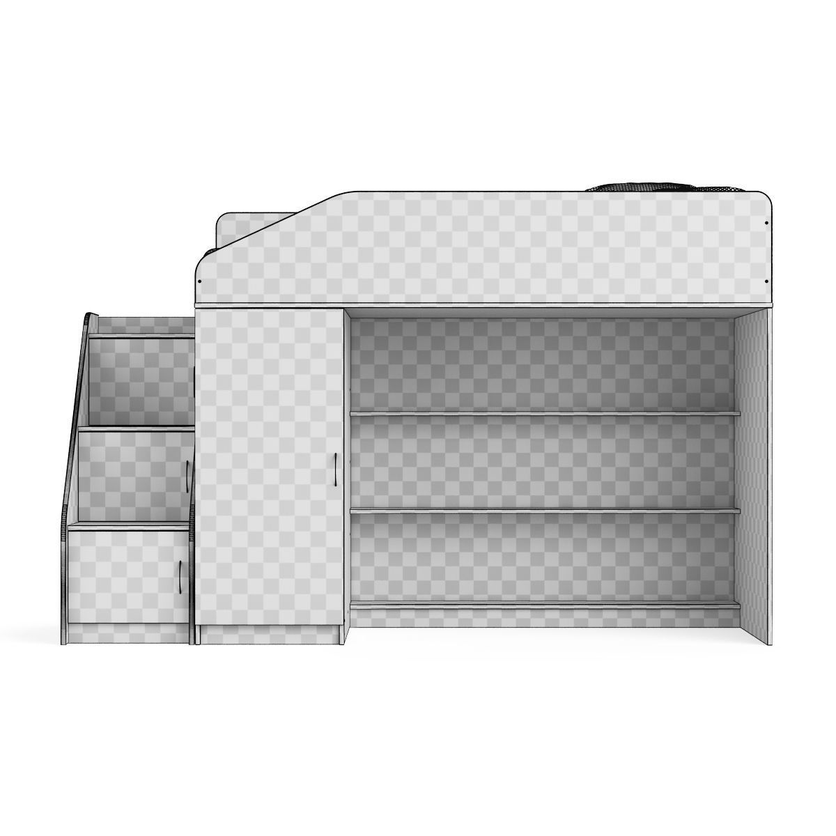 Legenda K11 with LY11 childrens modular bed 3D model_7