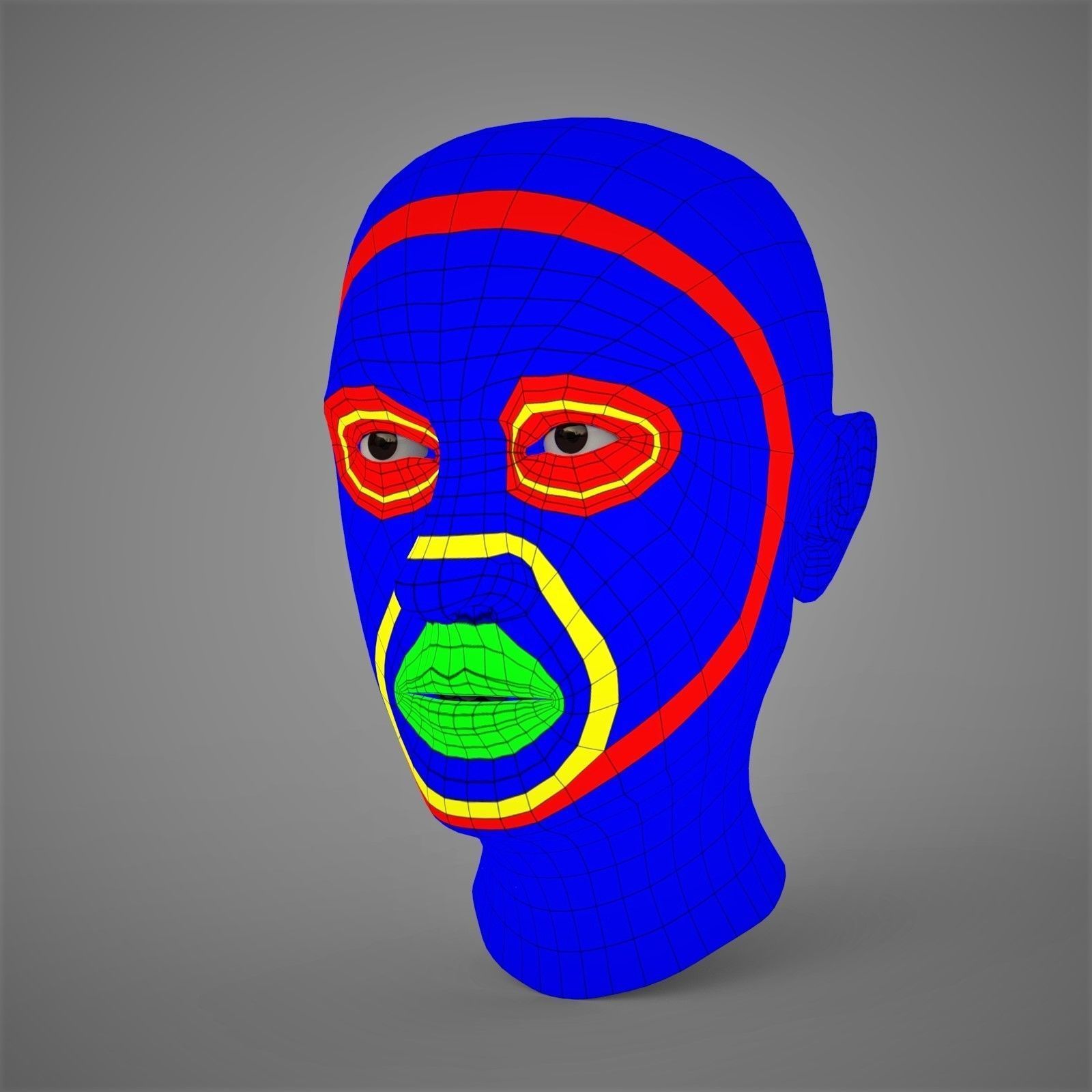Face Sample Free low-poly 3D model_1