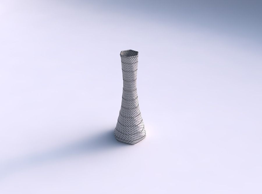 Vase twisted squeezed hexagon with relaxed large twists 3D print model_5