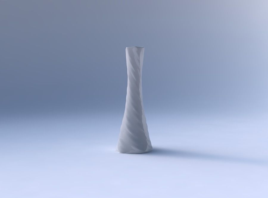 Vase twisted squeezed hexagon with relaxed large twists 3D print model_4