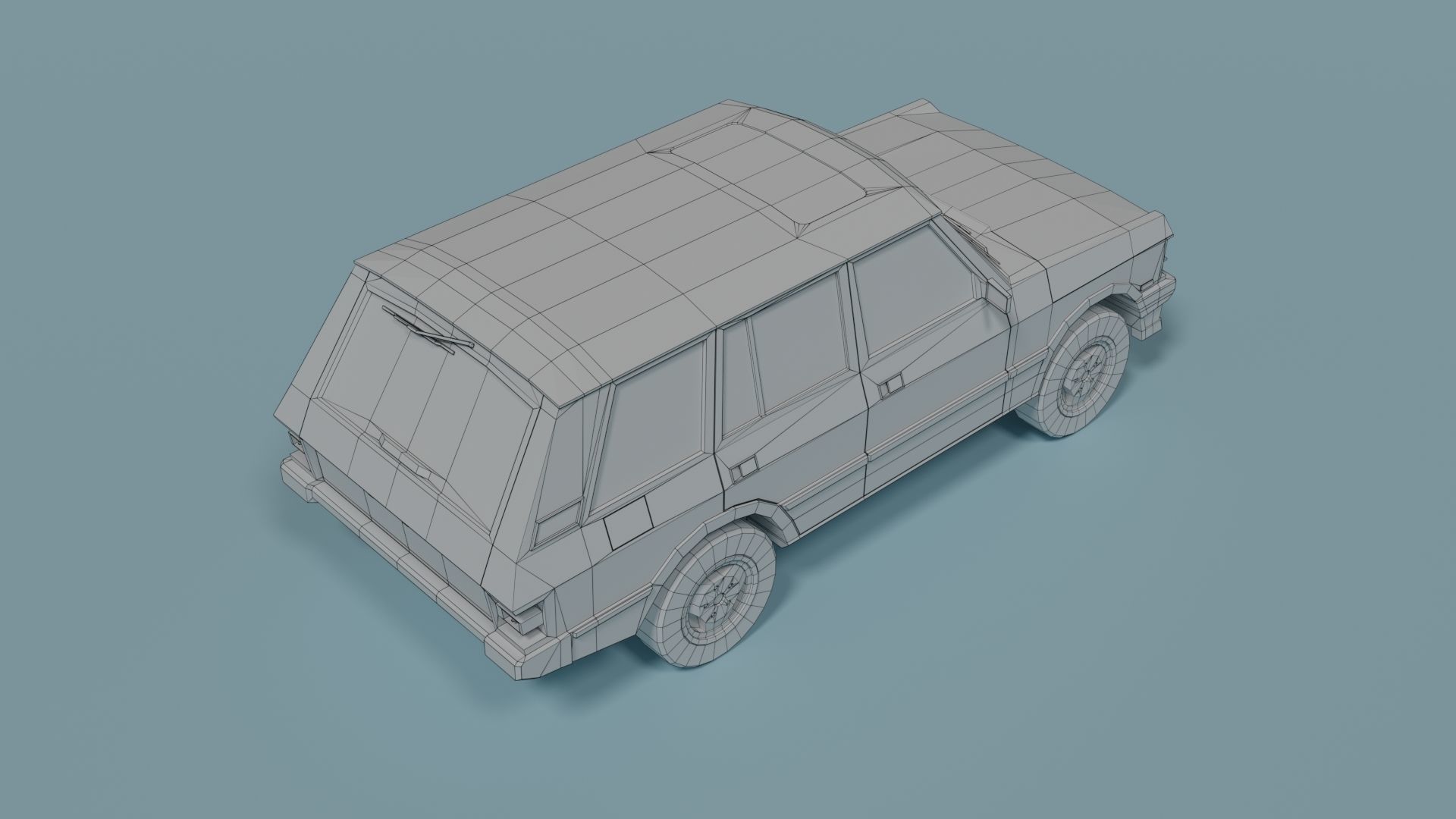Range Rover Classic Low-poly 3D model_7