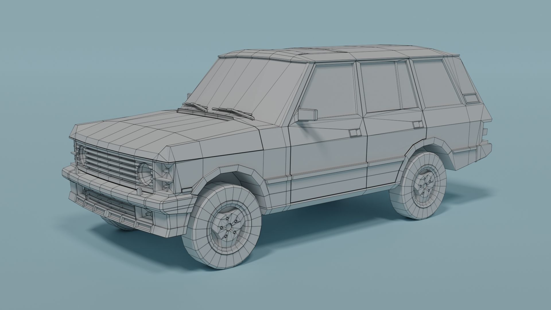 Range Rover Classic Low-poly 3D model_2