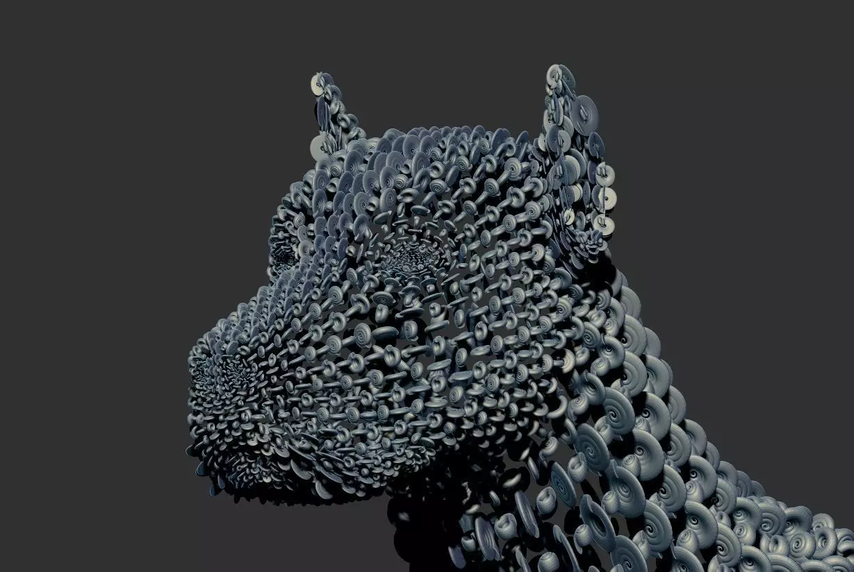 DOG WIREFRAME Free 3D model