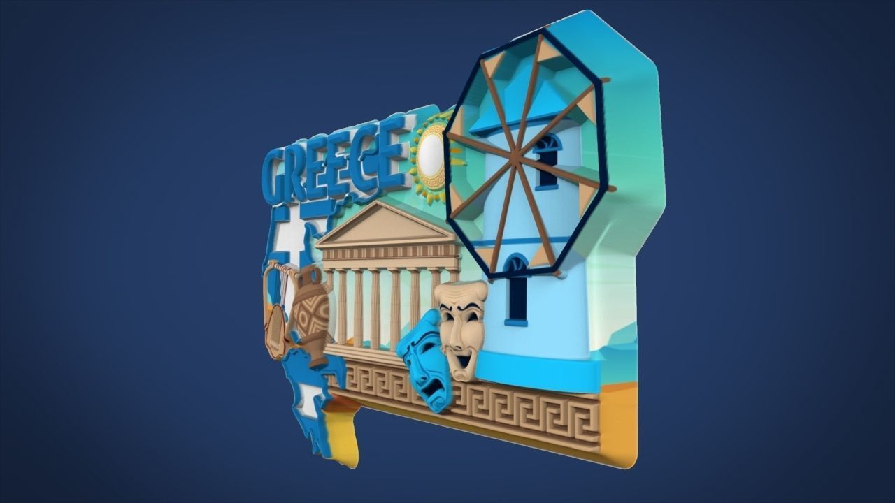 Greece Souvenir 3D print model_3