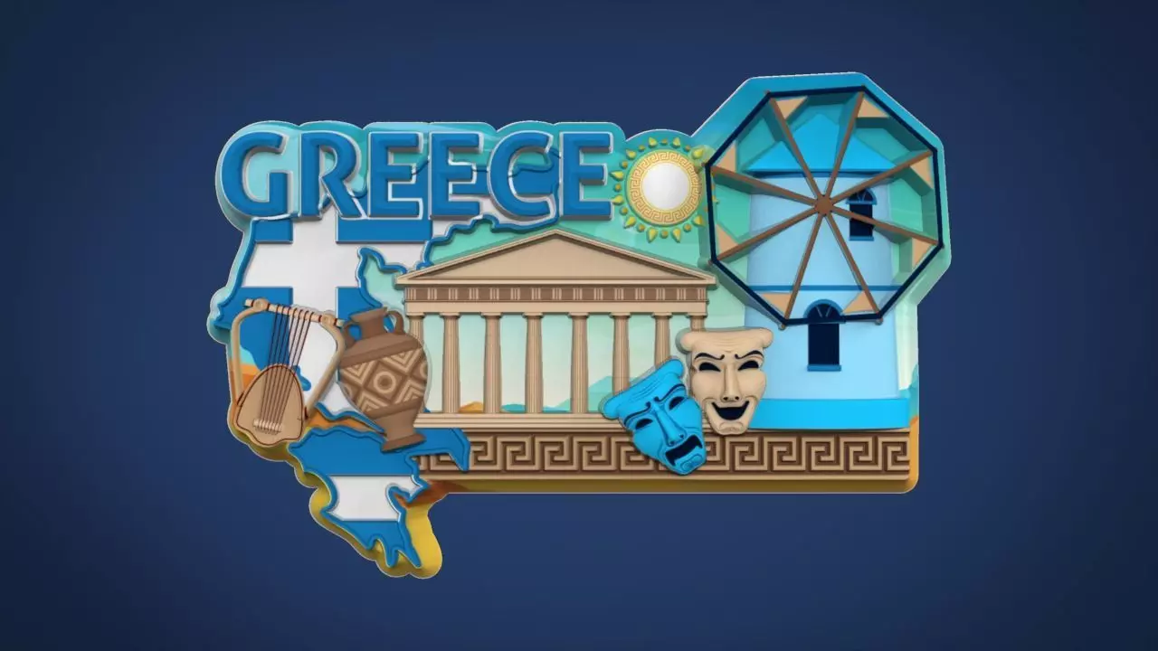 Greece Souvenir 3D print model_0