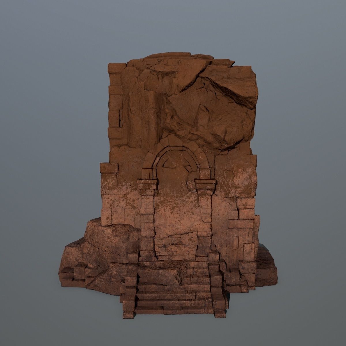 statue 2 stone Low-poly 3D model_6