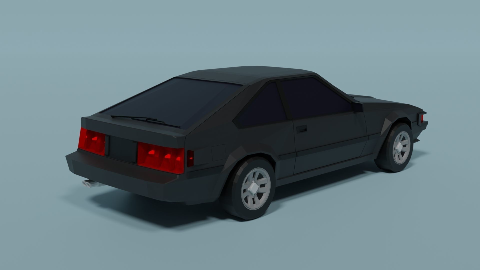 Toyota Celica Supra Low-poly 3D model_1