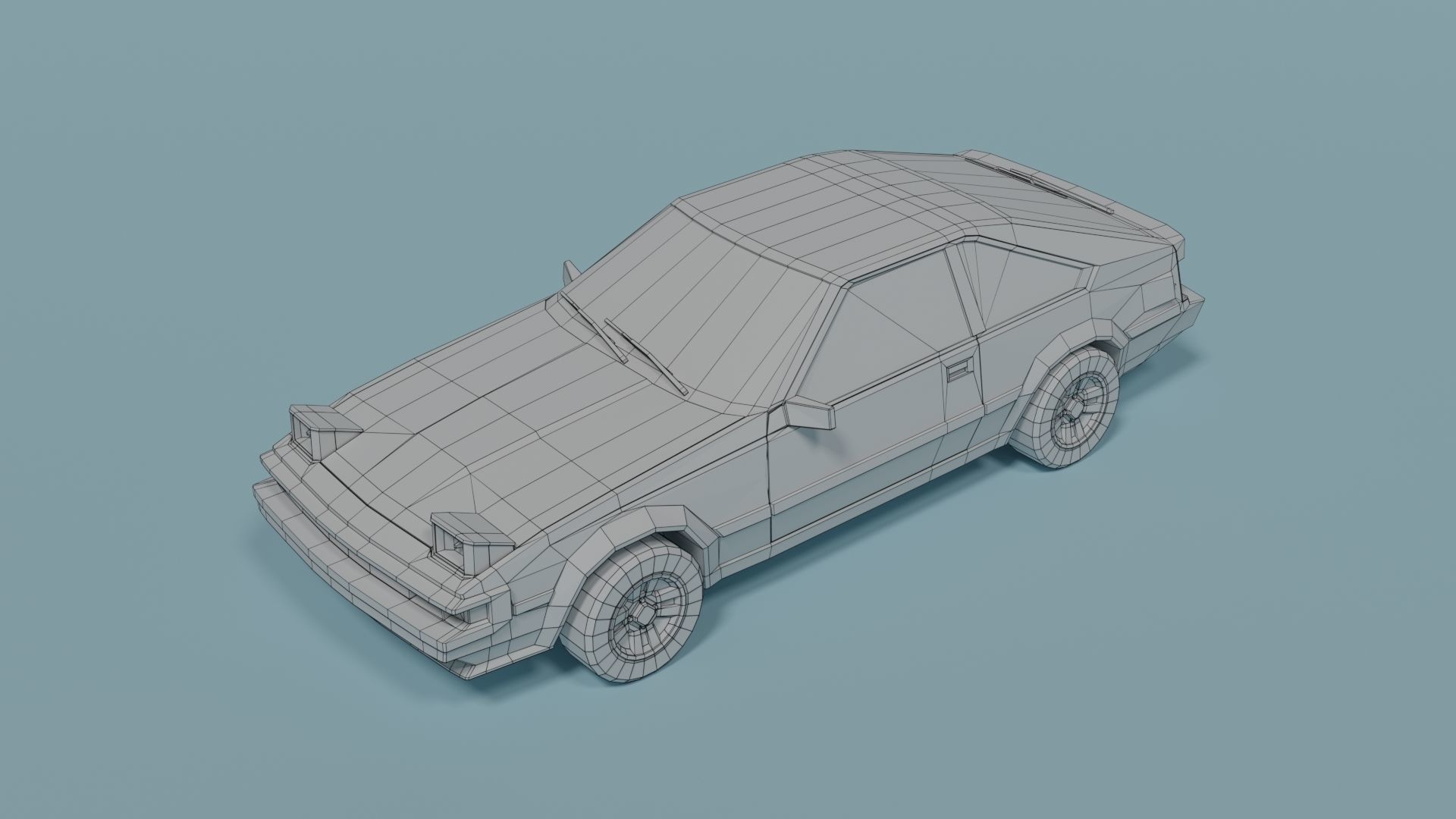Toyota Celica Supra Low-poly 3D model_8