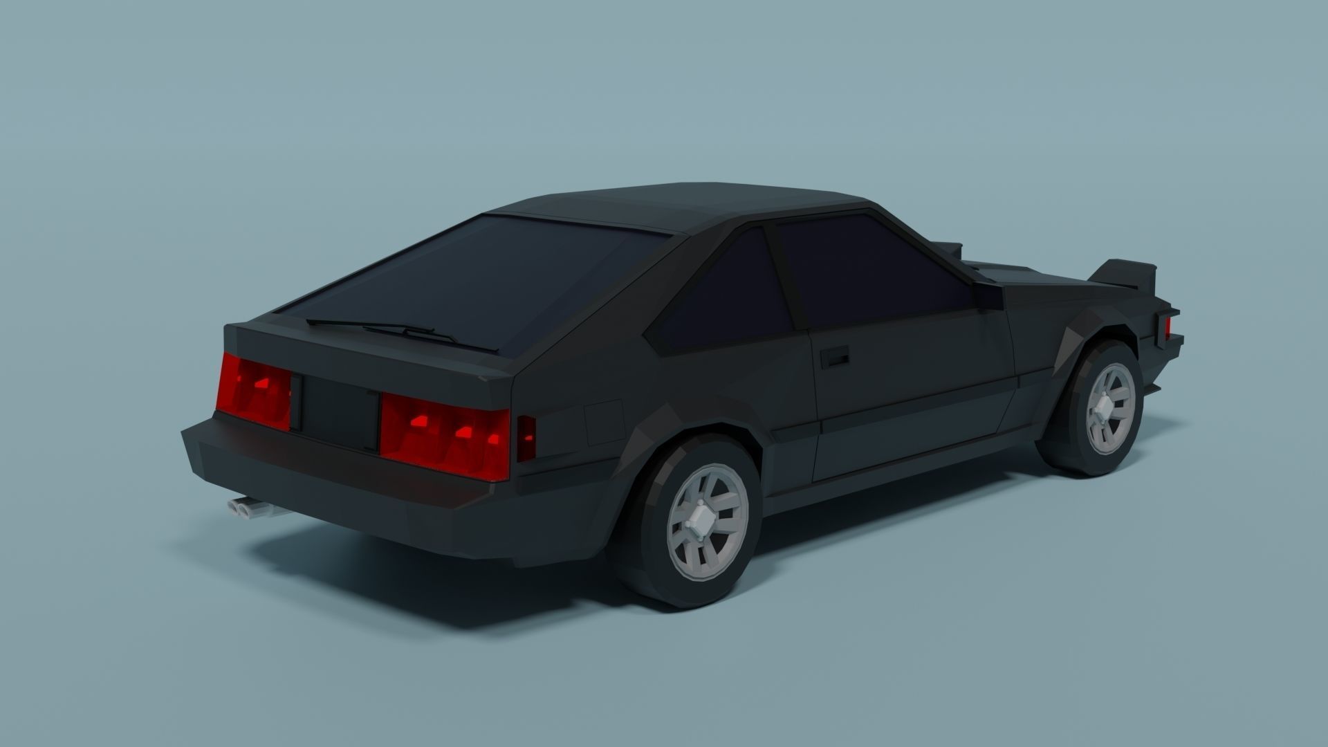 Toyota Celica Supra Low-poly 3D model_3