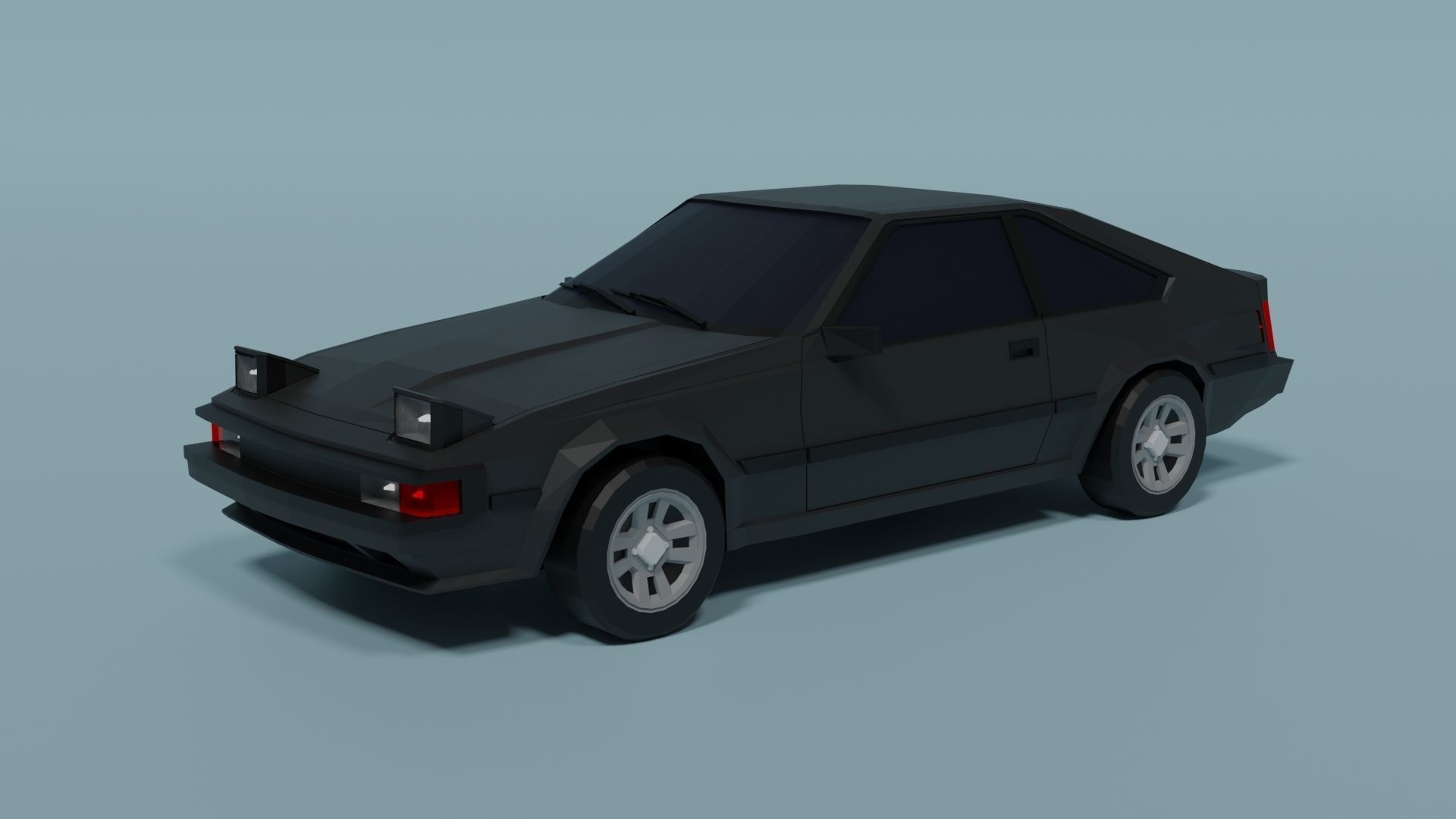Toyota Celica Supra Low-poly 3D model_2