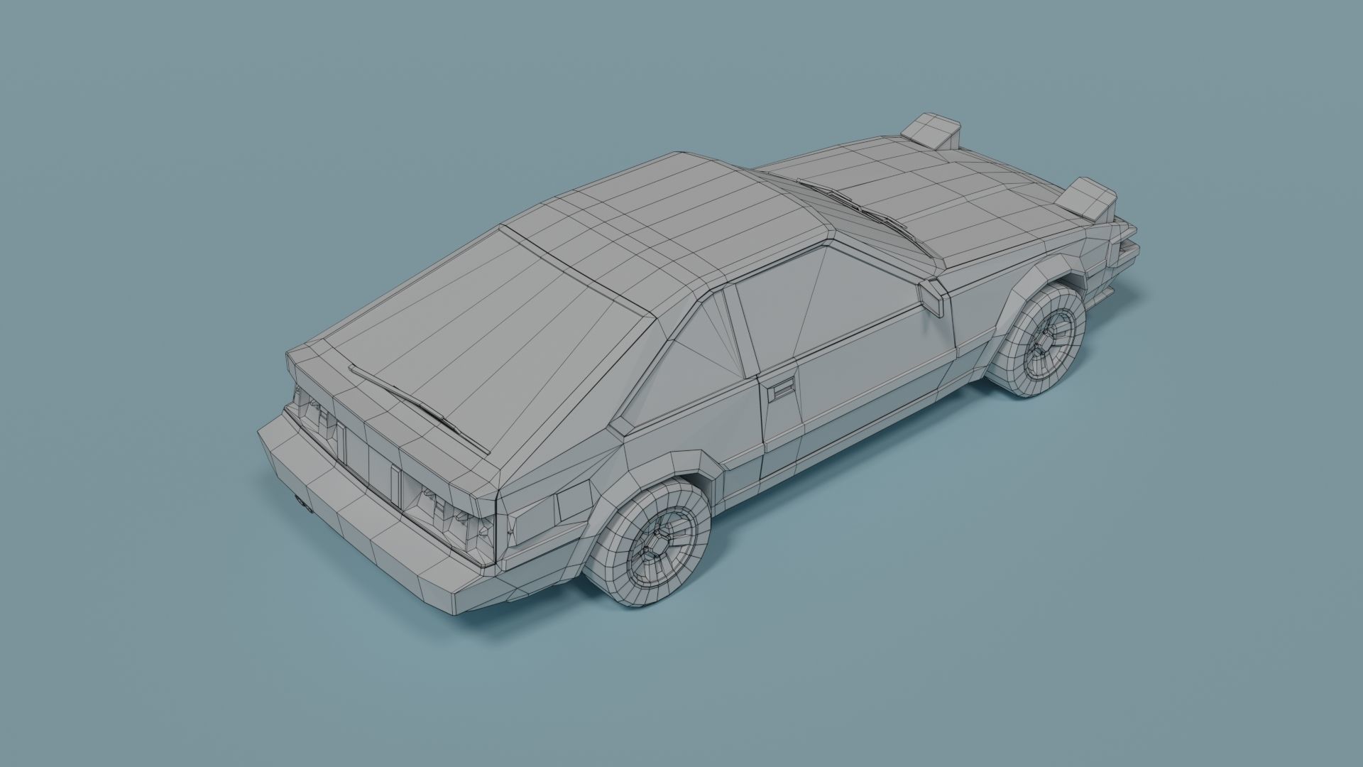 Toyota Celica Supra Low-poly 3D model_9