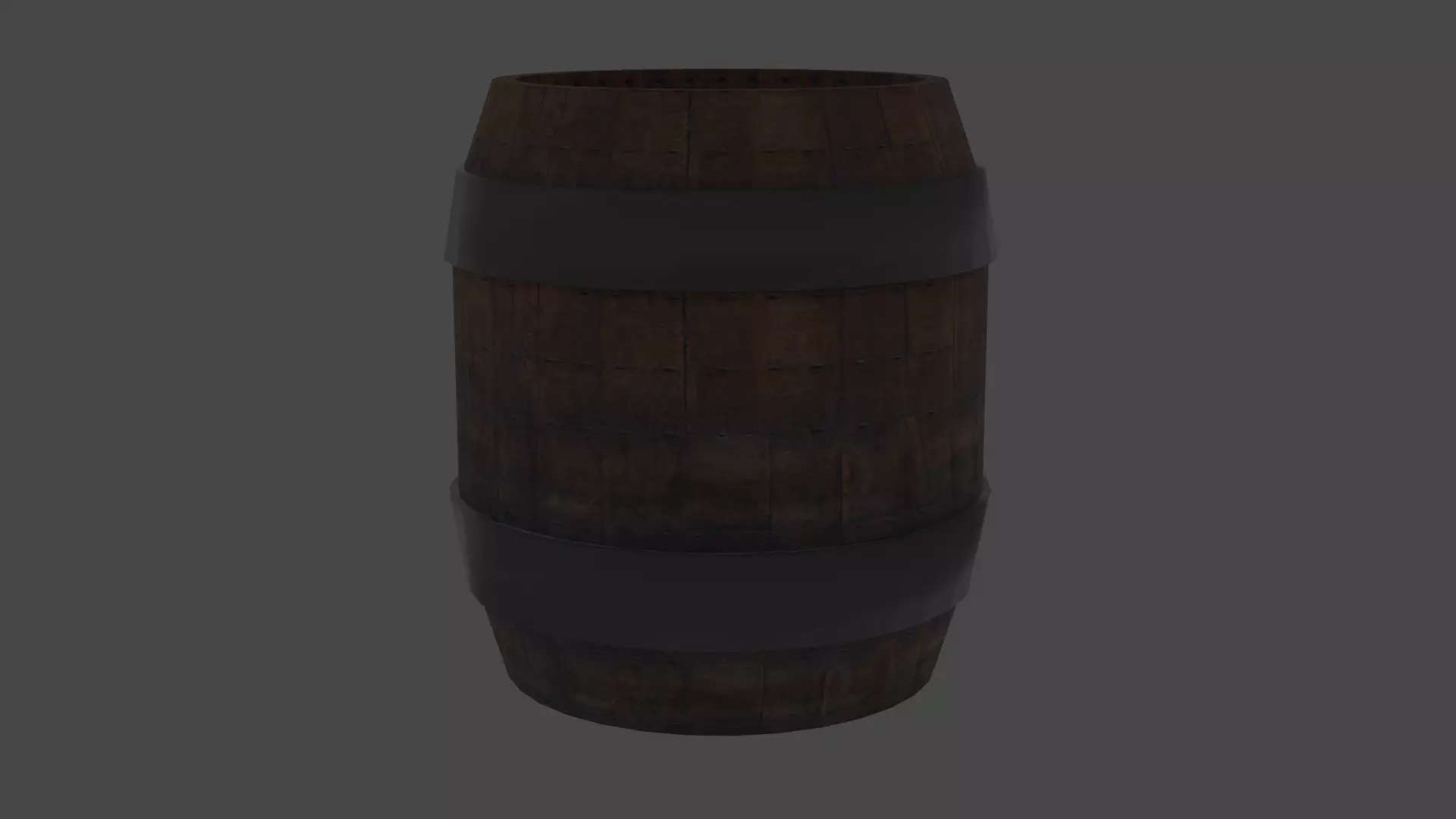 Wooden Barrel Free low-poly 3D model