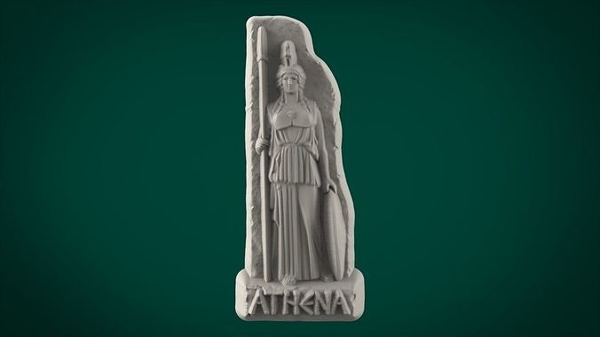 Athena statue of greek goddess 3D print model