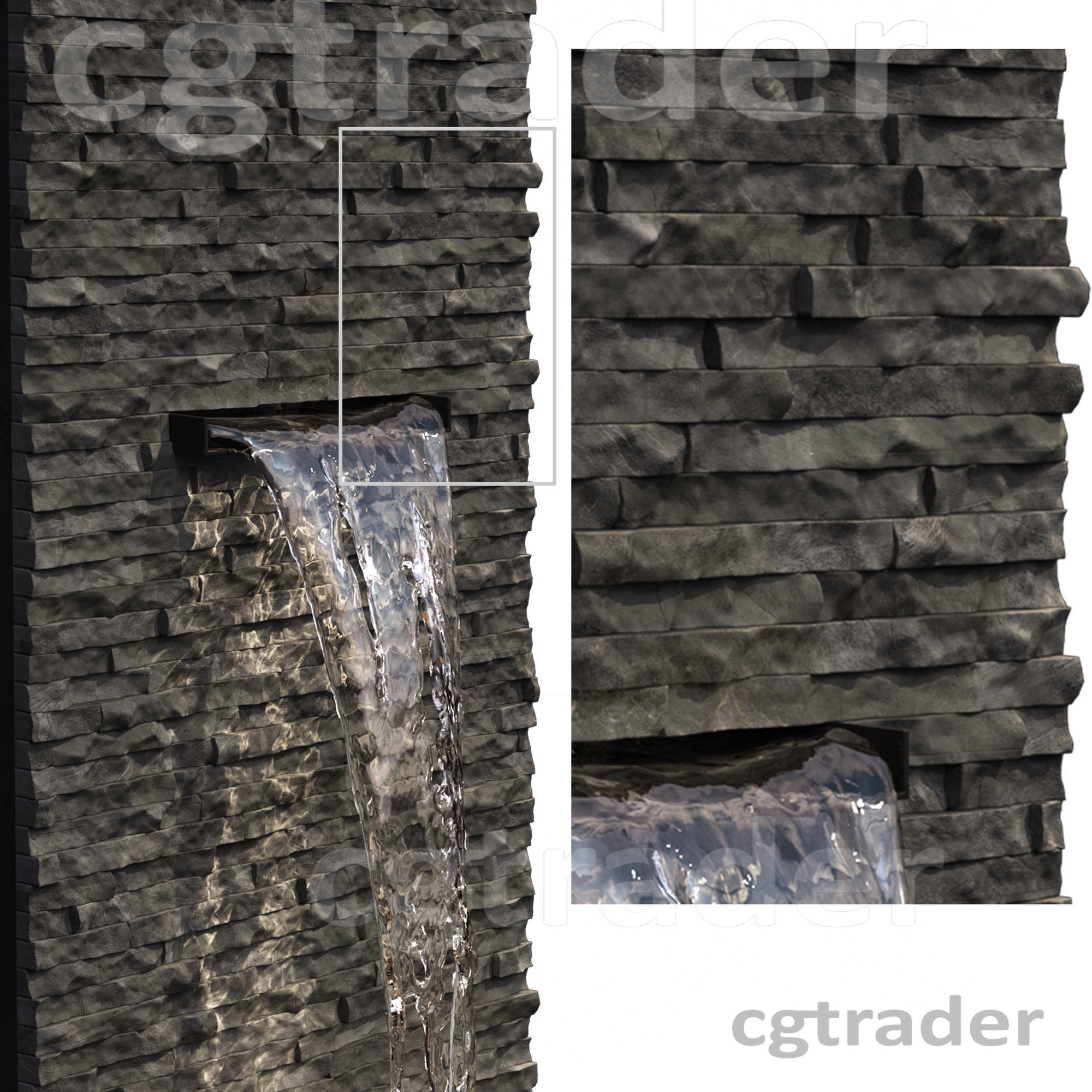 Wall Fountains 3D model_3