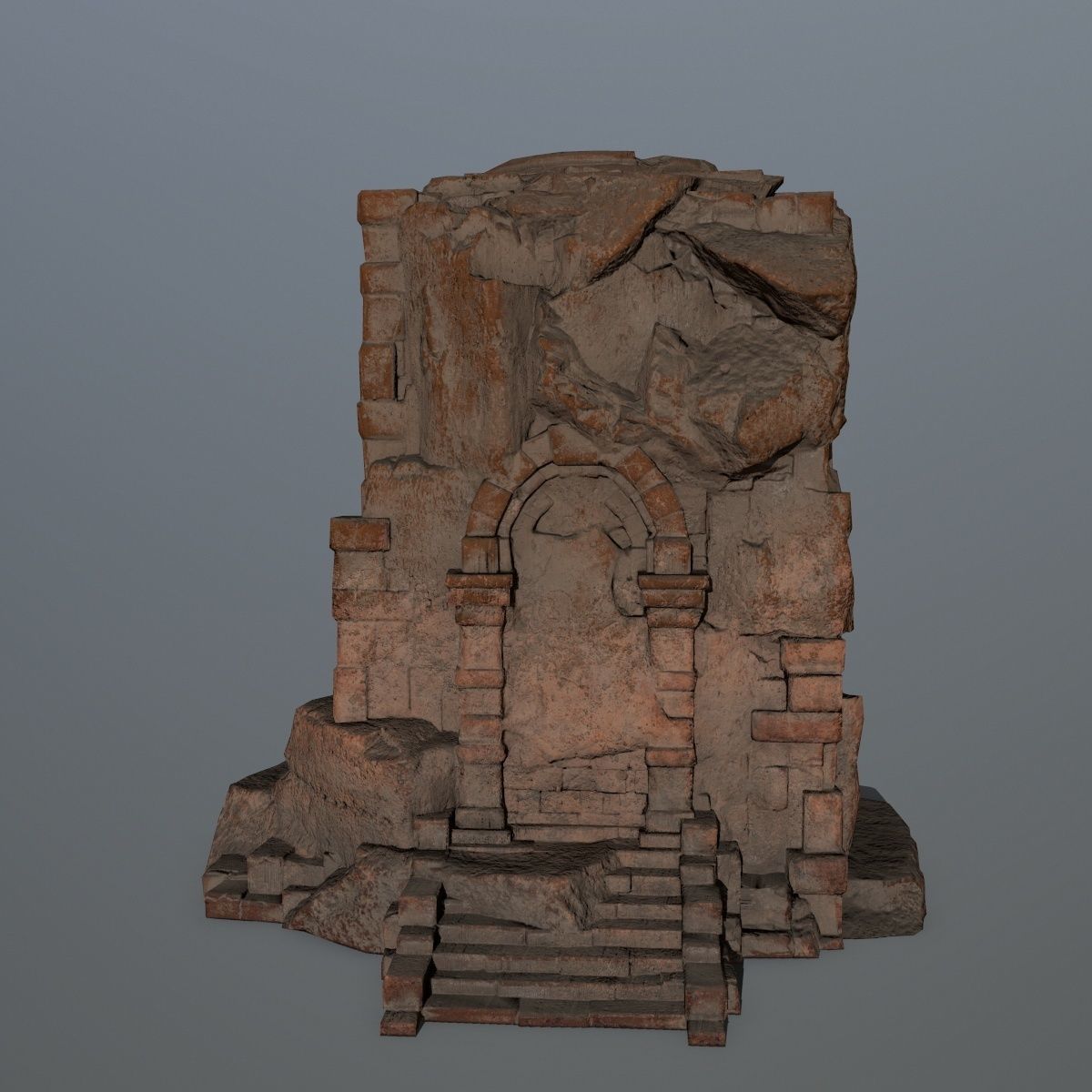 statue 2 stone structure Low-poly 3D model_5