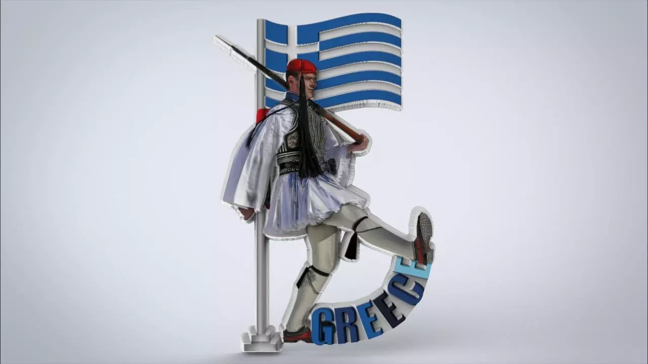 Greece Souvenir Evzones 3D print model_0