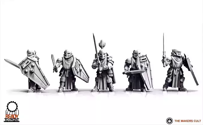 Feudal Guard Crusaders 3D print model