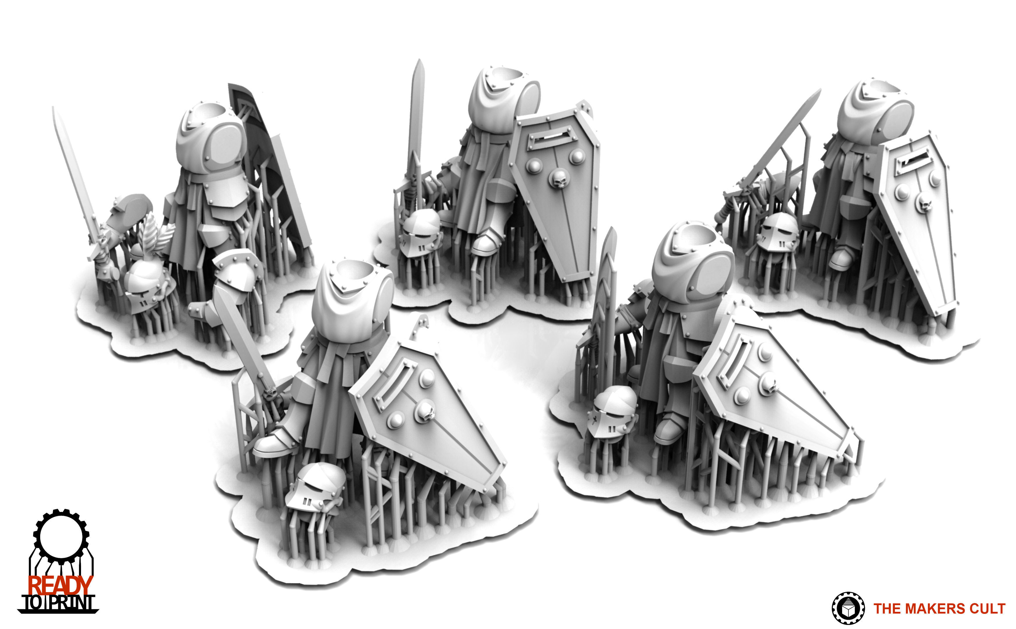 Feudal Guard Crusaders 3D print model_2