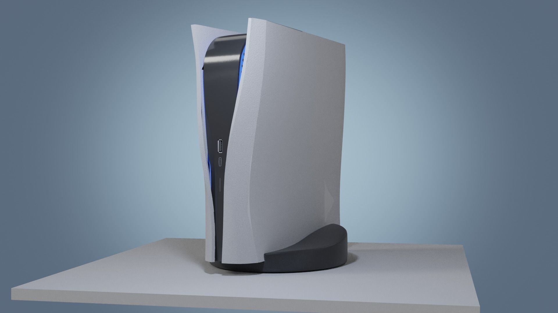 PS5 Console Digital Edition 3D model_1