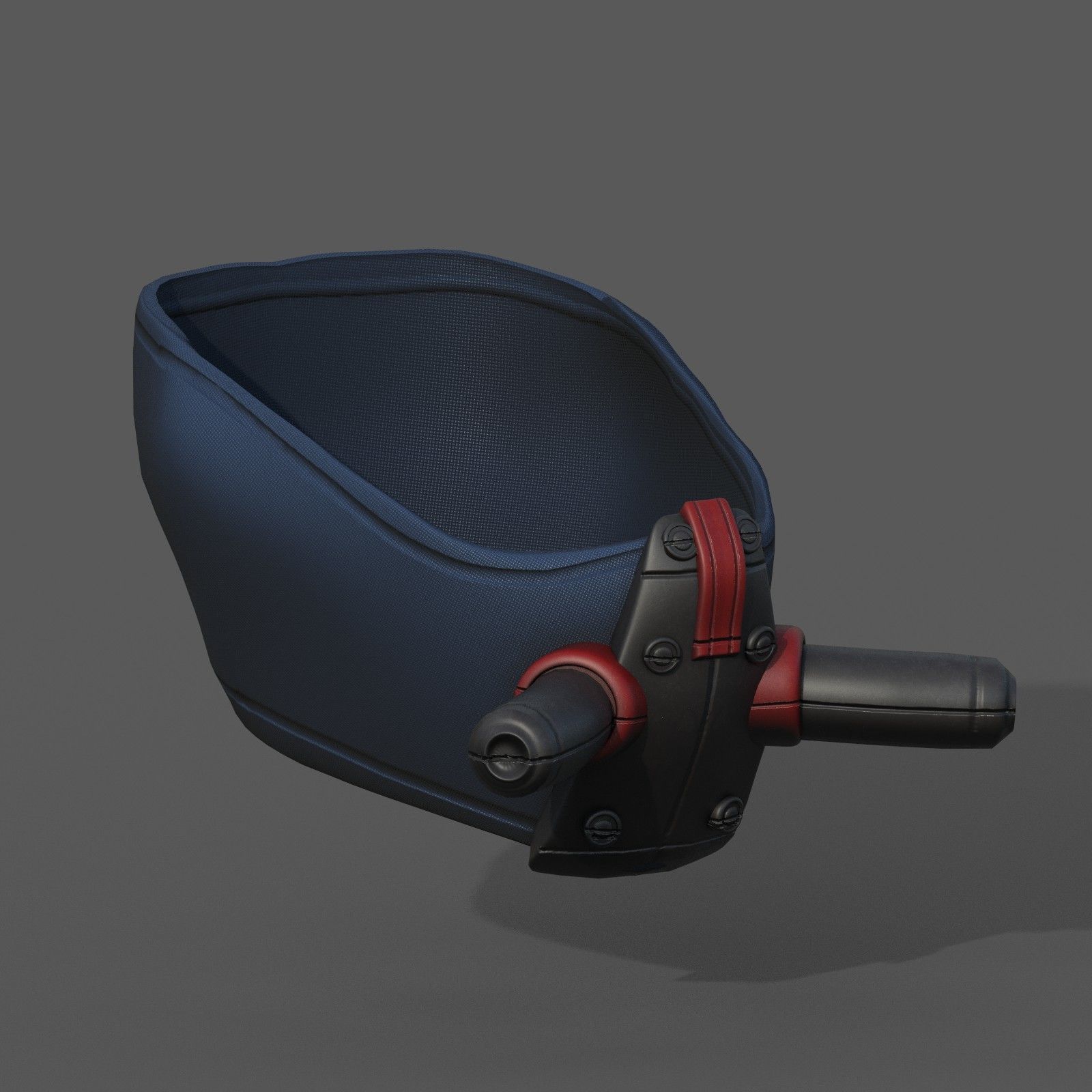 Gas mask respirator scifi futuristic Low-poly 3D model_3