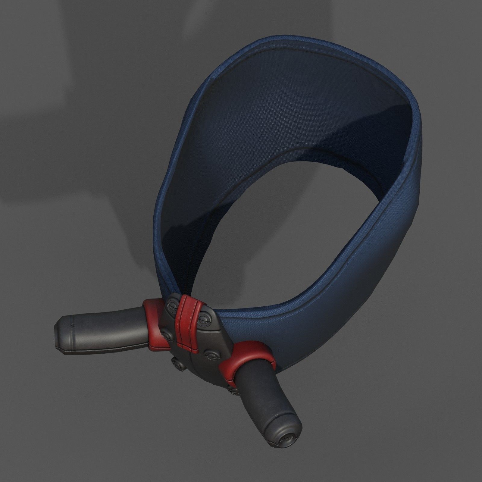 Gas mask respirator scifi futuristic Low-poly 3D model_8