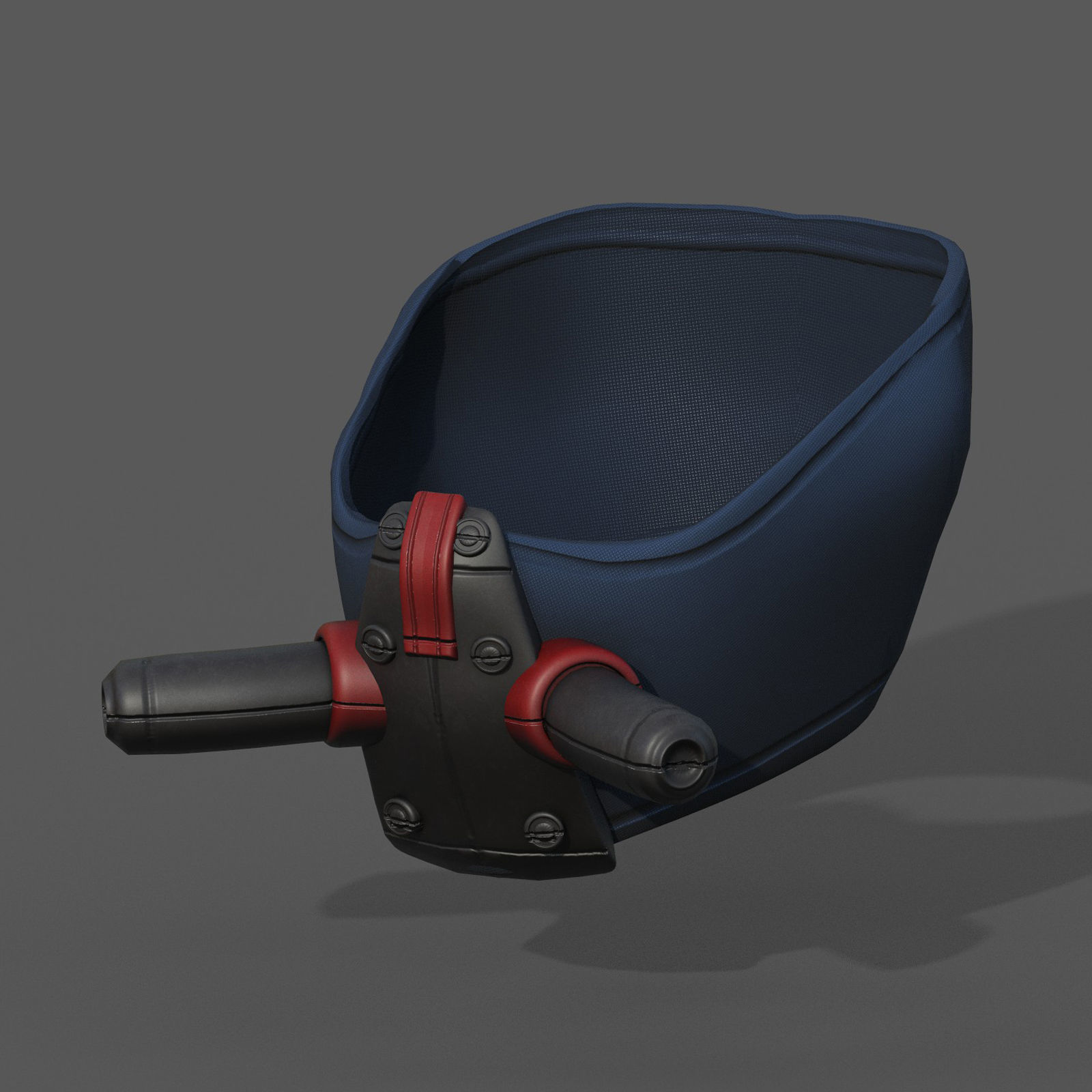 Gas mask respirator scifi futuristic Low-poly 3D model_6