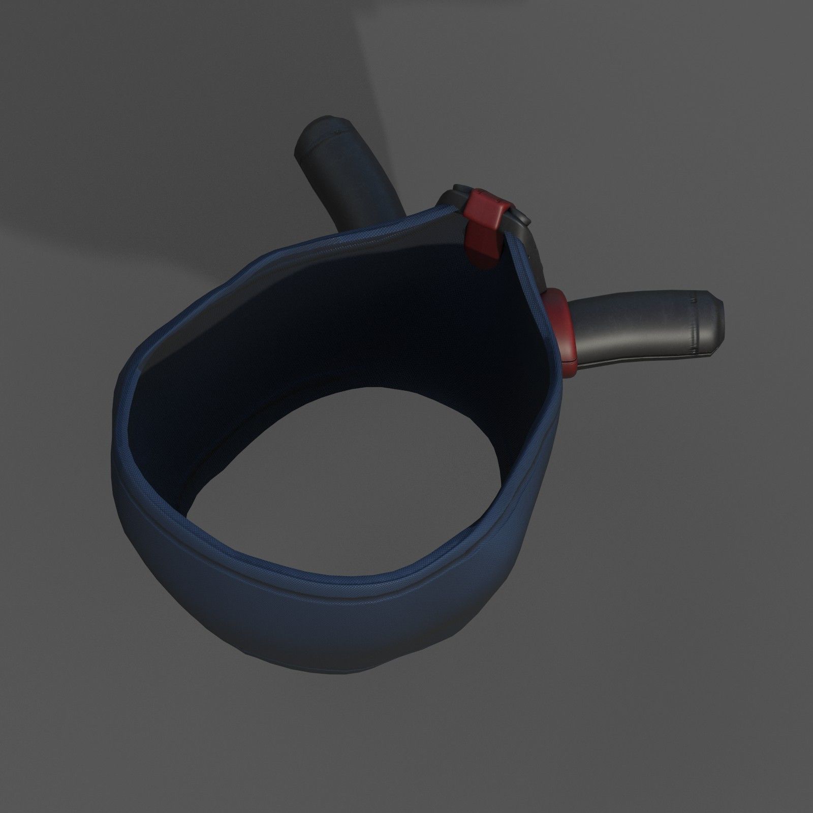 Gas mask respirator scifi futuristic Low-poly 3D model_7