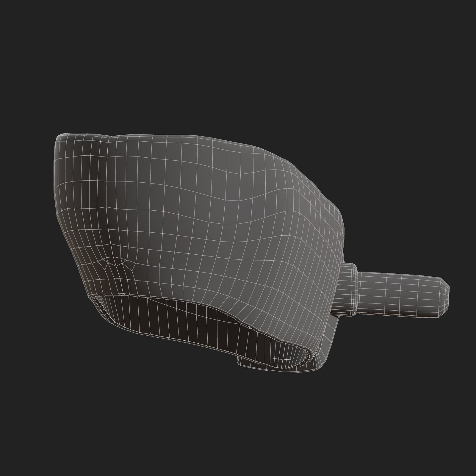 Gas mask respirator scifi futuristic Low-poly 3D model_12