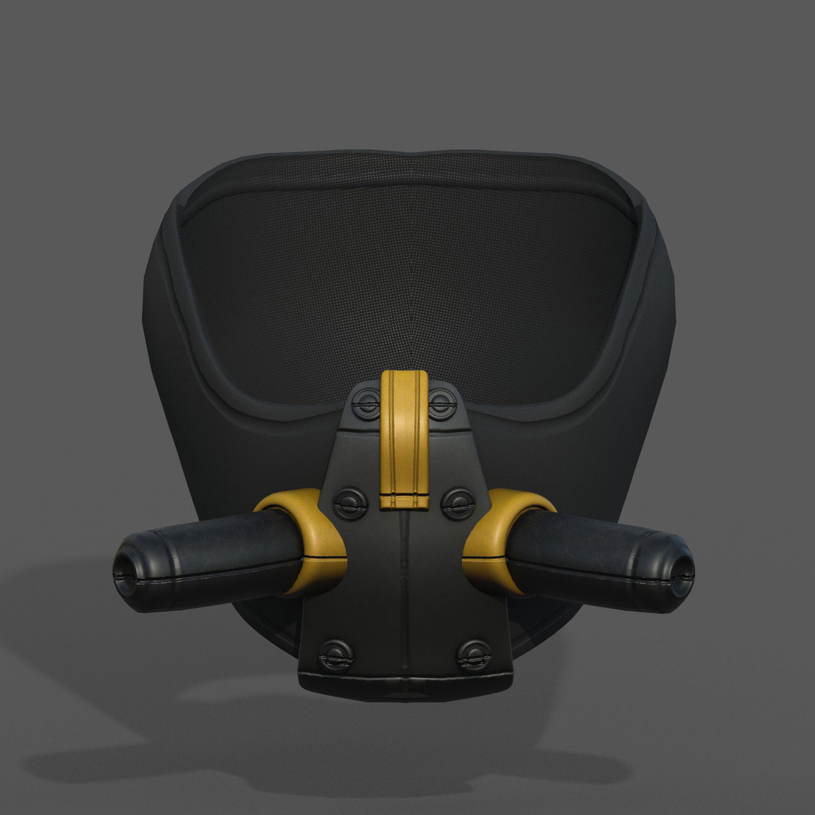 Gas mask respirator military combat  Low-poly 3D model_3