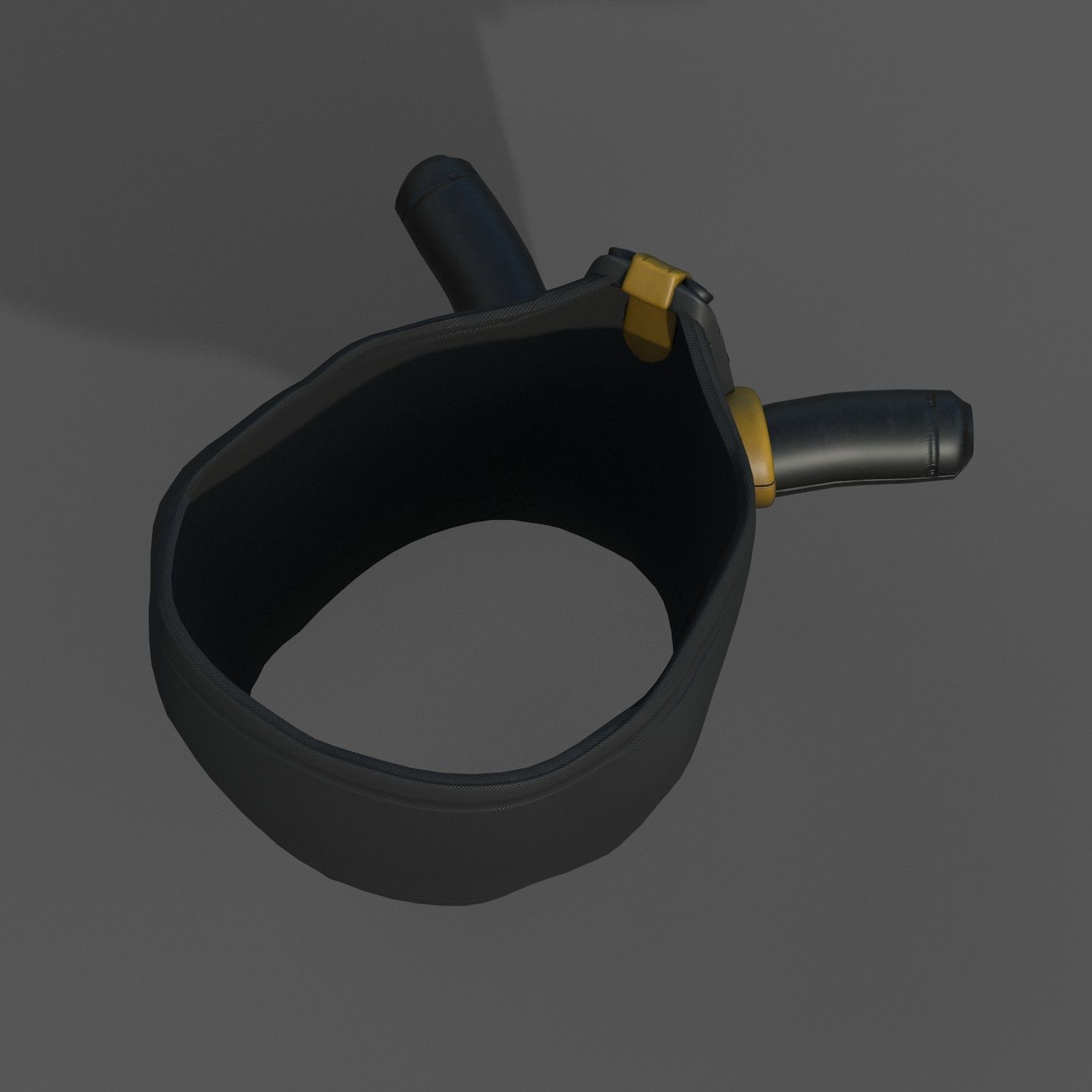 Gas mask respirator military combat  Low-poly 3D model_5