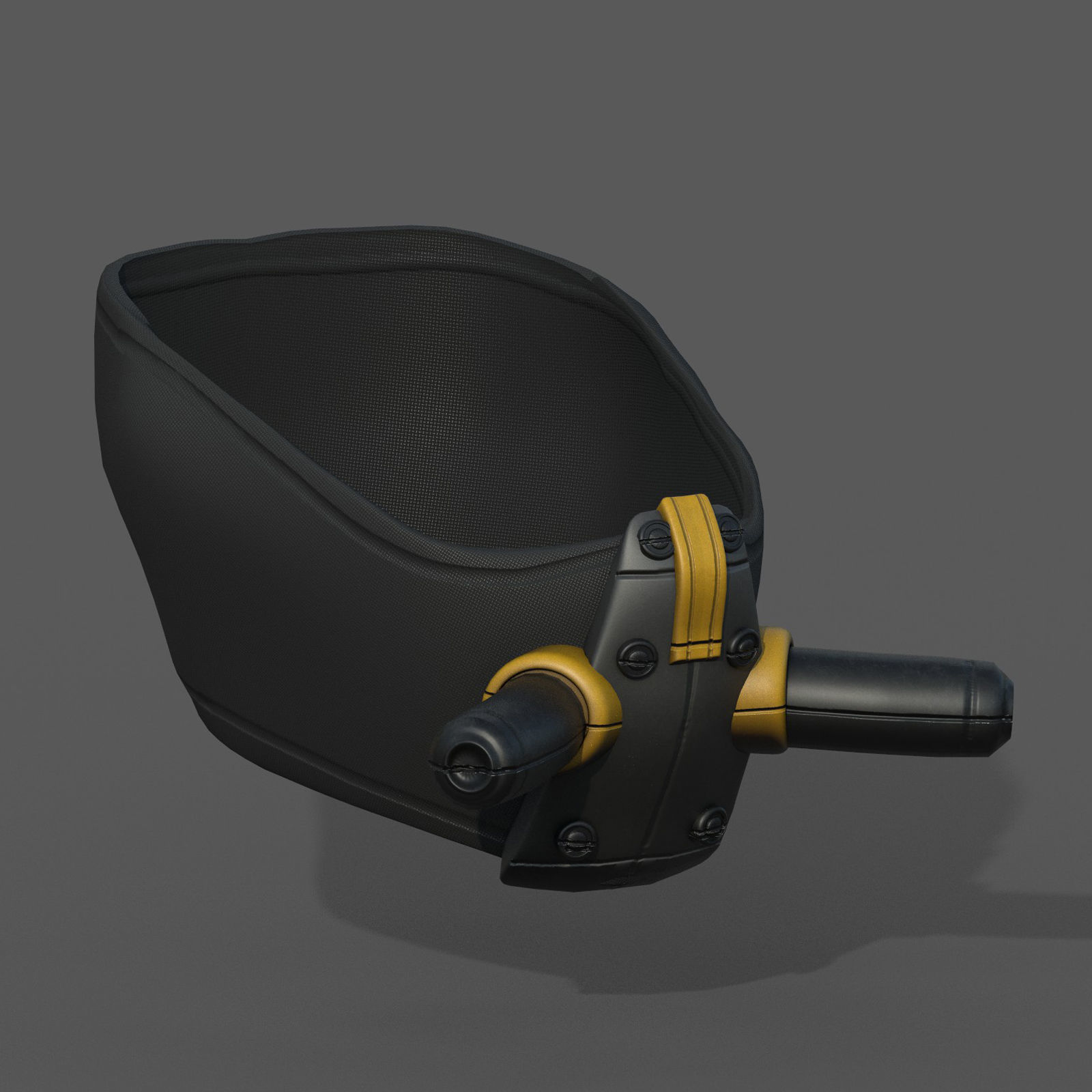 Gas mask respirator military combat  Low-poly 3D model_6