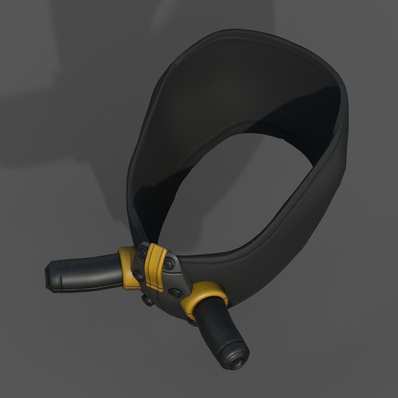 Gas mask respirator military combat  Low-poly 3D model_9