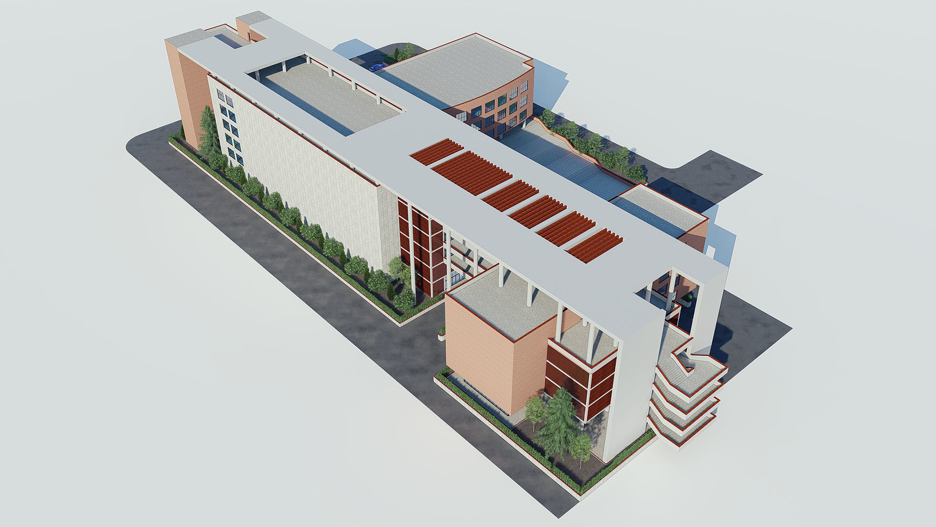 Brick Building 1 3D model_3