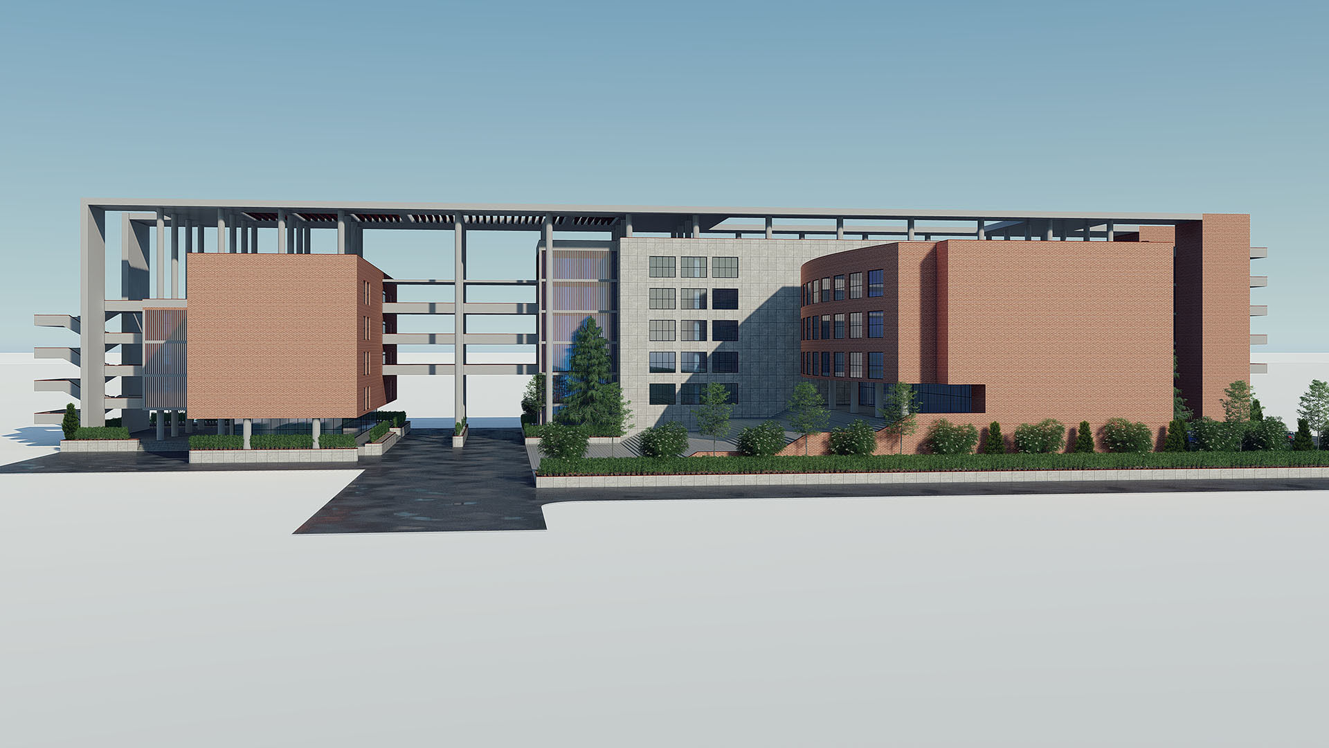 Brick Building 1 3D model_7