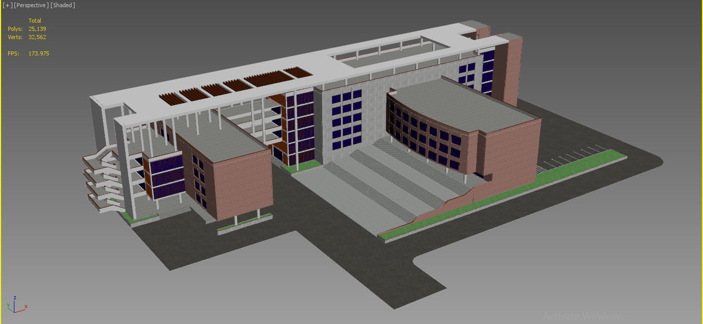 Brick Building 1 3D model_11