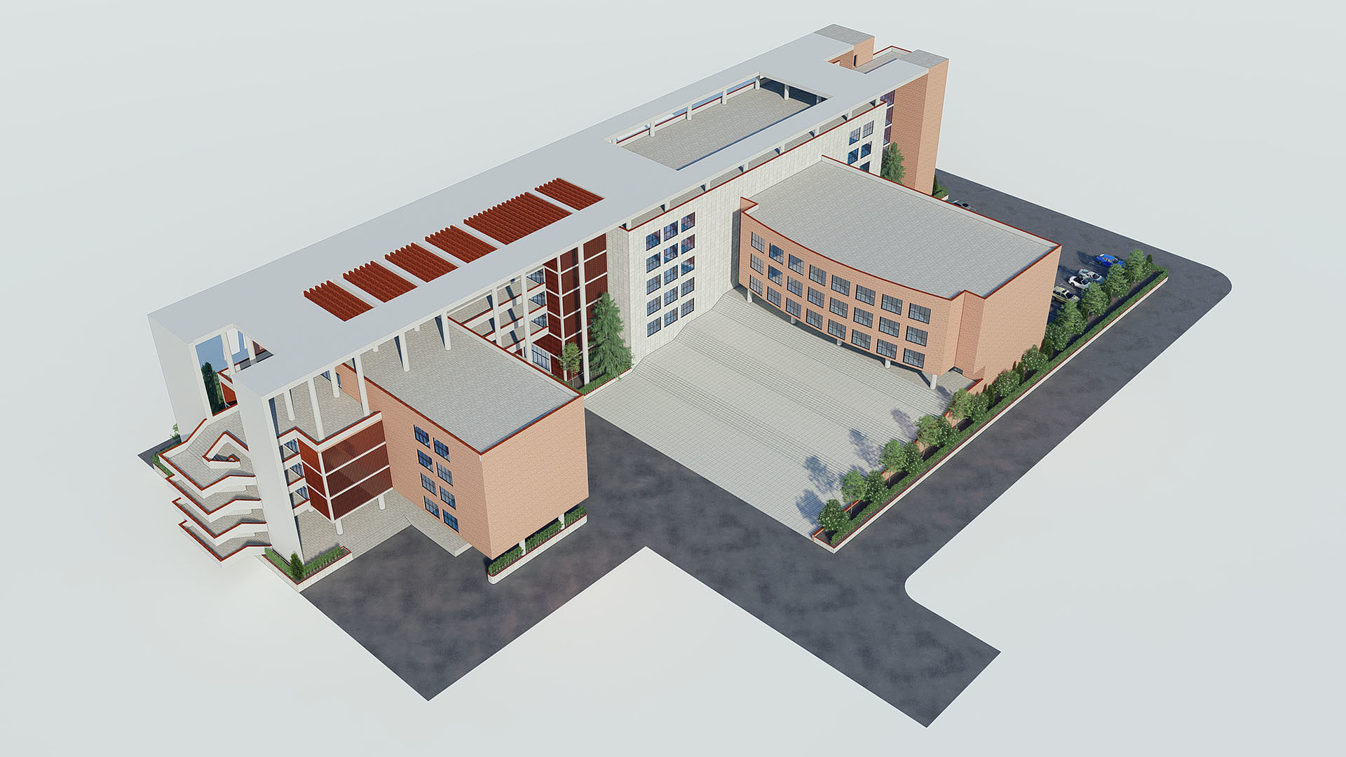Brick Building 1 3D model_16