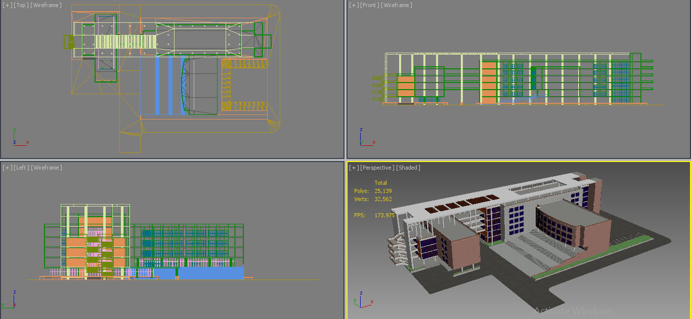 Brick Building 1 3D model_12