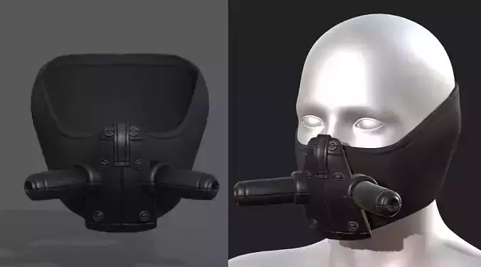 Gas mask respirator scifi futuristic helmet 