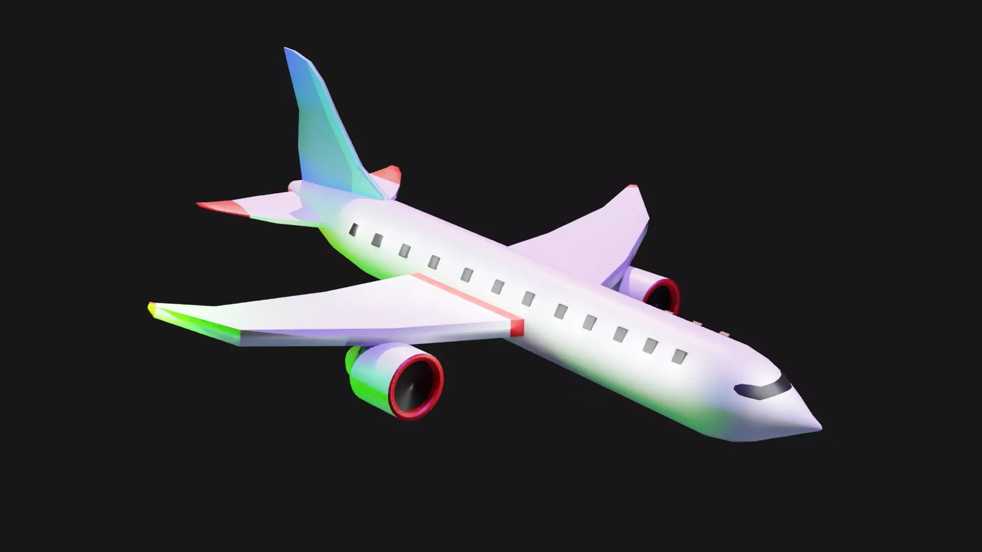 Free lowpoly plane Free low-poly 3D model