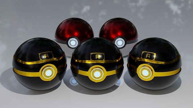 Pokeballs pokemon ball 3D model