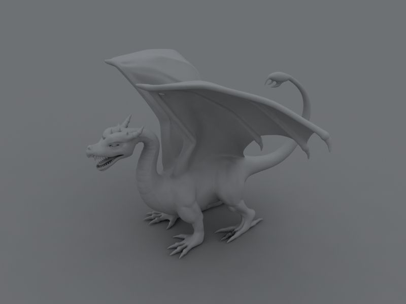 Dragon Free low-poly 3D model_1