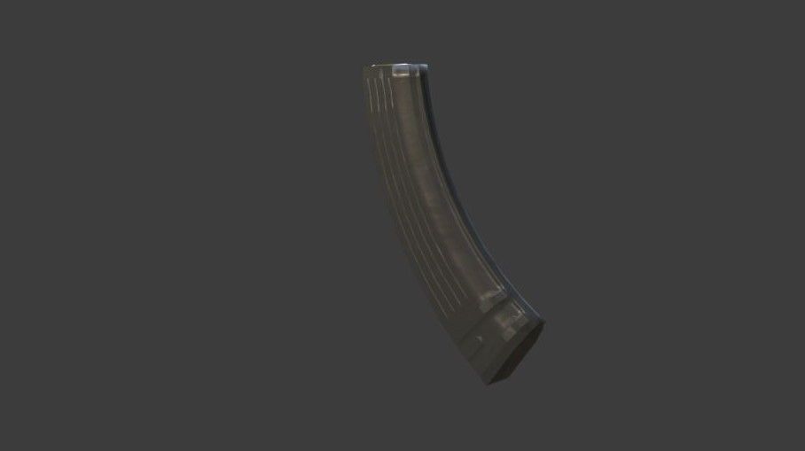 AK-47 ak - rifle Low-poly 3D model_7