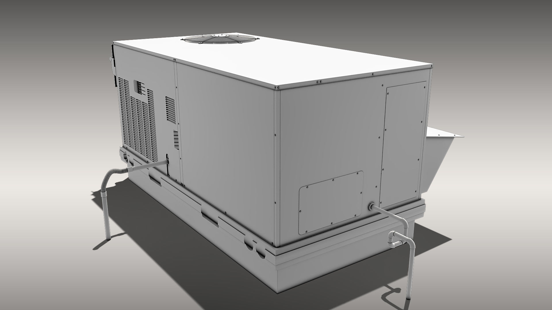 Carrier Rooftop Air Conditioner Low-poly 3D model_11