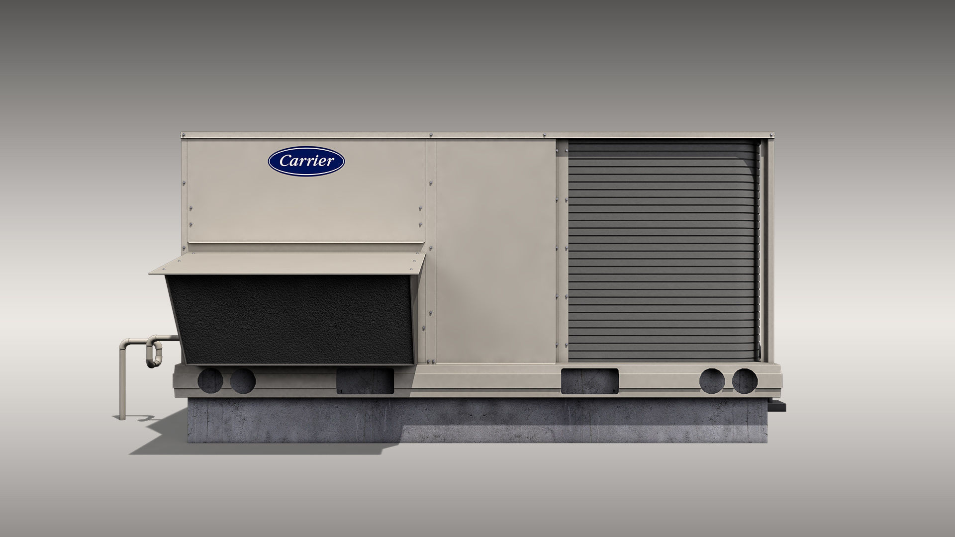 Carrier Rooftop Air Conditioner Low-poly 3D model_1