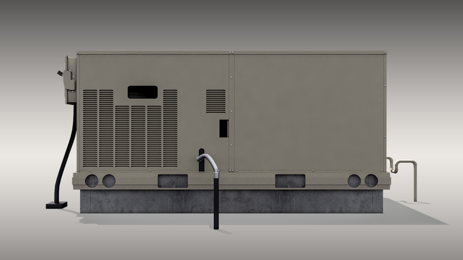 Carrier Rooftop Air Conditioner Low-poly 3D model_6